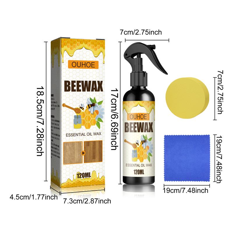 Beewax Floor Cleaner- Home Wooden and Furniture Polish and Clean Spray,Household Floor Essential Oil Wax,Smooth Light Protection