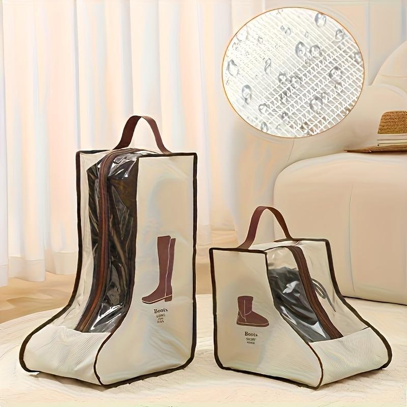 Boot Storage Bag with Handle, 1 Count Dustproof & Moisture-resistant Shoe Protector, Lightweight Fabric Organizer for Long and Ankle Boots