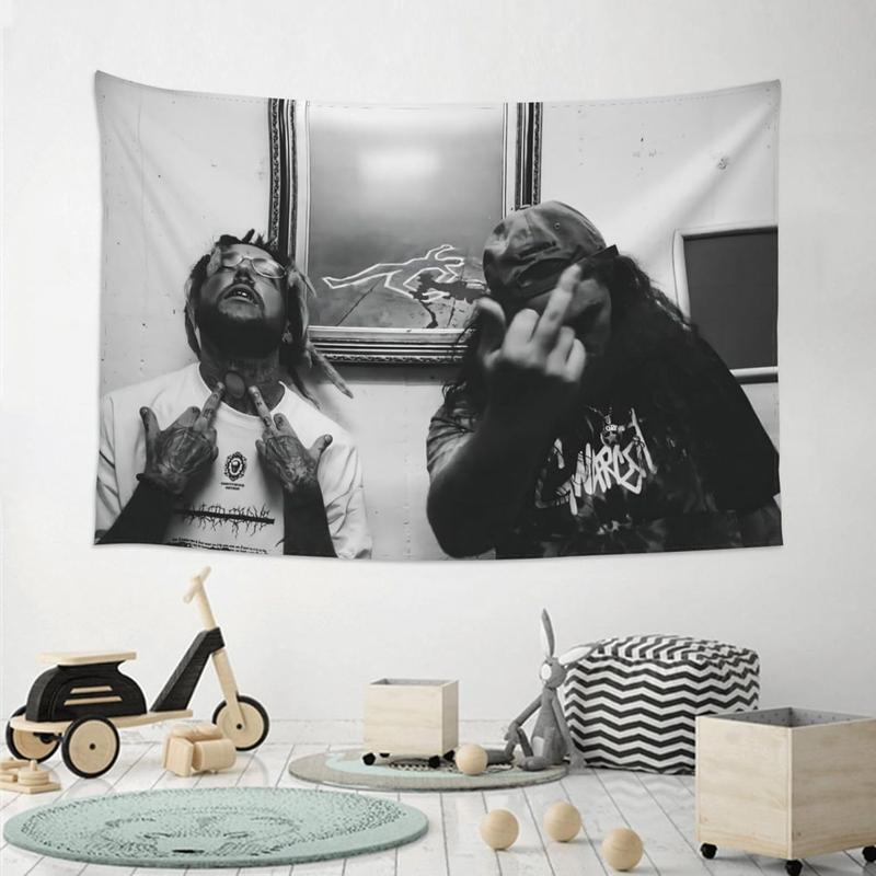 Suicide Music Boys Tapestry Wall Hanging For Bedroom Living Room Dormitory Aesthetic Blanket Home Decor Tapestries