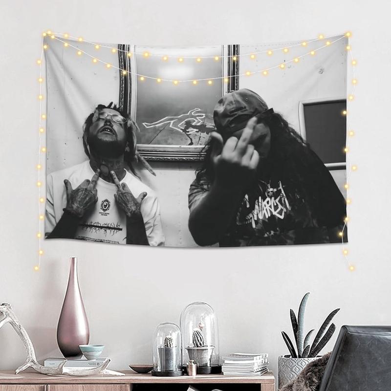 Suicide Music Boys Tapestry Wall Hanging For Bedroom Living Room Dormitory Aesthetic Blanket Home Decor Tapestries