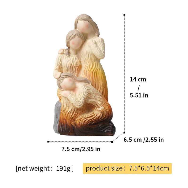 Resin Three Sisters Design Decorations, 1 Count Creative Family Series Statues, Exquisite Desktop Ornaments for Home & Office