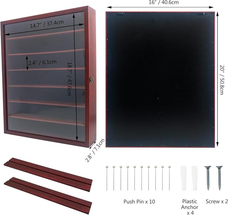 Box Frame with Removable Shelves, Deep Memory Box Display Case for Collector, Keepsake Coins Military Medals Pins Wedding Flowers Black White 11x14 12x16