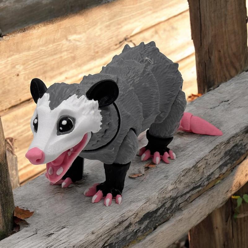 Little Rascal Opossum with open and close mouth great gift design decoration creative animal super cute collectible figurine