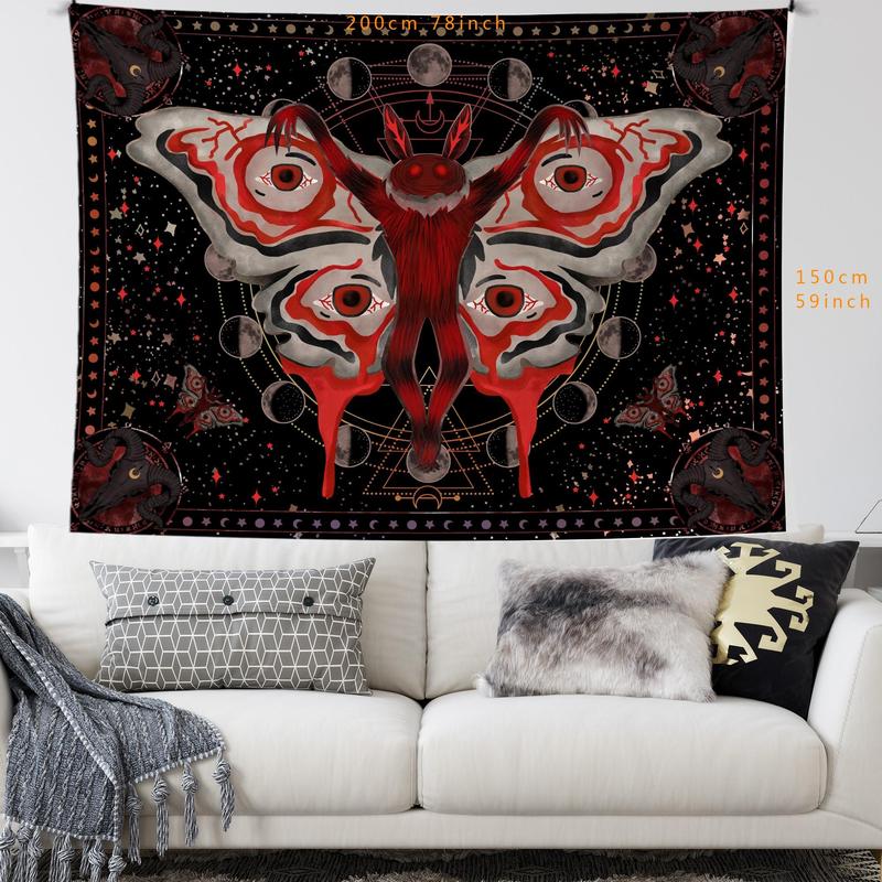 Butterfly Print Tapestry, Modern Gothic Style Hanging Blanket, Wall Hanging Decor for Home Living Room Bedroom Dorm