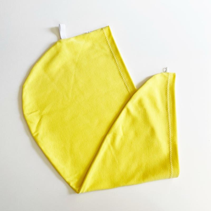 T-shirt Hair Towel, Curly Hair Plopping Towel, Handmade Cotton Lightweight Gift Traditional, Yellow