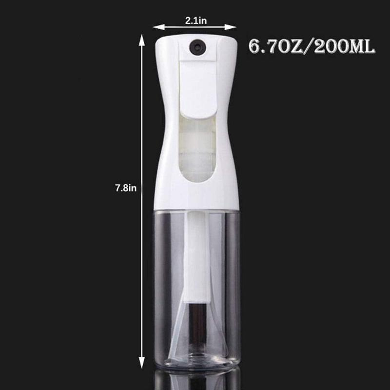 200ml Continuous Spray Bottle with Ultra Fine Mist- Continuous Mister Spray Bottle for Hairstyling, Cleaning continuous s Organiser Canister