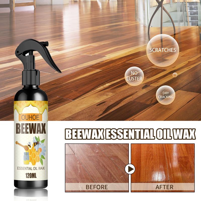 Beewax Floor Cleaner- Home Wooden and Furniture Polish and Clean Spray,Household Floor Essential Oil Wax,Smooth Light Protection