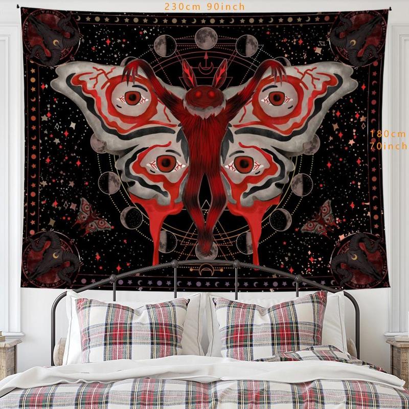 Butterfly Print Tapestry, Modern Gothic Style Hanging Blanket, Wall Hanging Decor for Home Living Room Bedroom Dorm