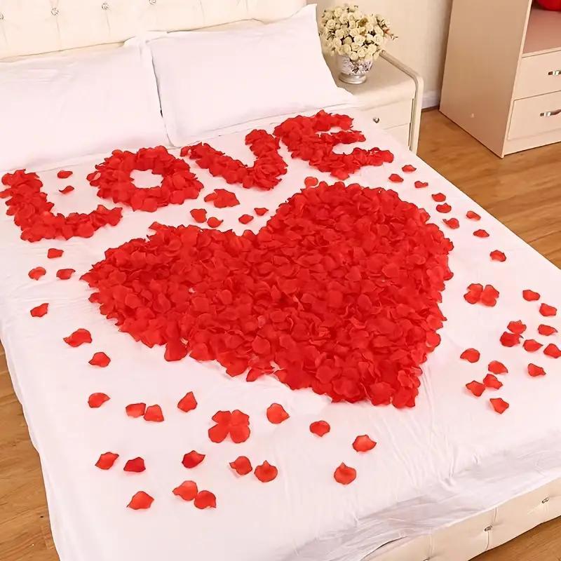 Artificial Rose Petals, 1000pcs set Romantic Night Rose Petals, Fake Rose Petals for Wedding & Party Table Decor, Home Decor Supplies for Festival