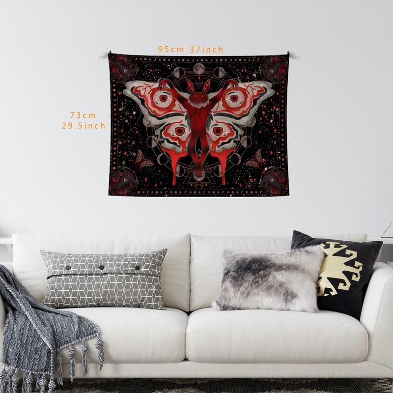 Butterfly Print Tapestry, Modern Gothic Style Hanging Blanket, Wall Hanging Decor for Home Living Room Bedroom Dorm