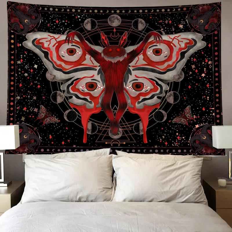 Butterfly Print Tapestry, Modern Gothic Style Hanging Blanket, Wall Hanging Decor for Home Living Room Bedroom Dorm