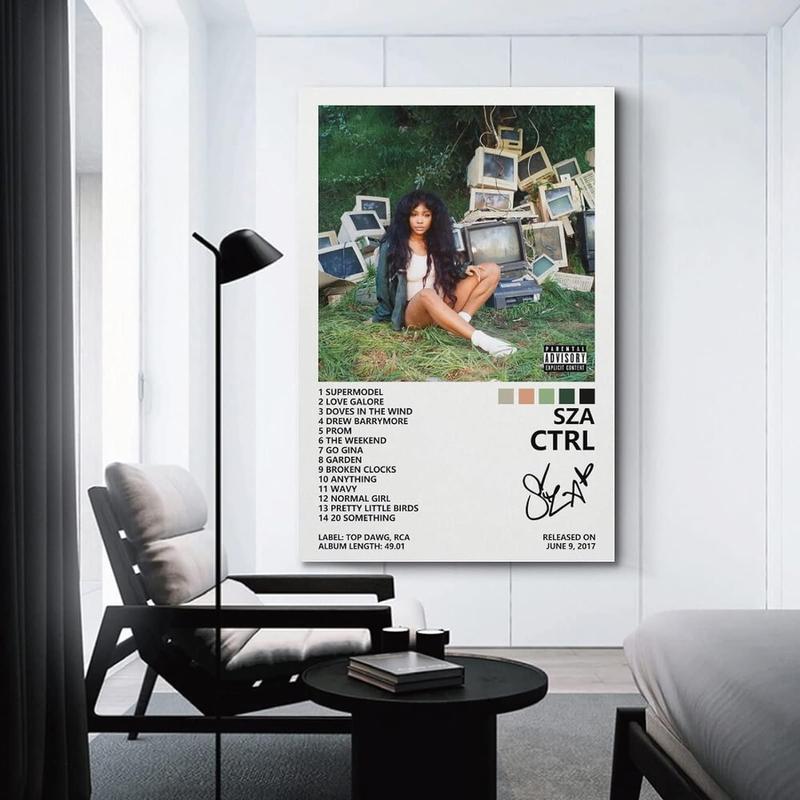 Sza Poster Ctrl Album Cover Poster for Bedroom Canvas Art Poster and Wall Decor Picture