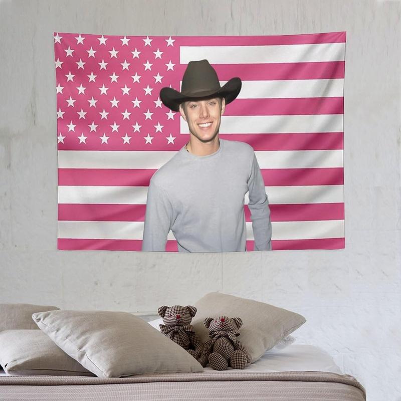 American Star Tapestry Jensen Flag Tapestry Suitable for College Dormitory Cave Bedroom Living Room Office Party Decoration Fans Gift, Ackles