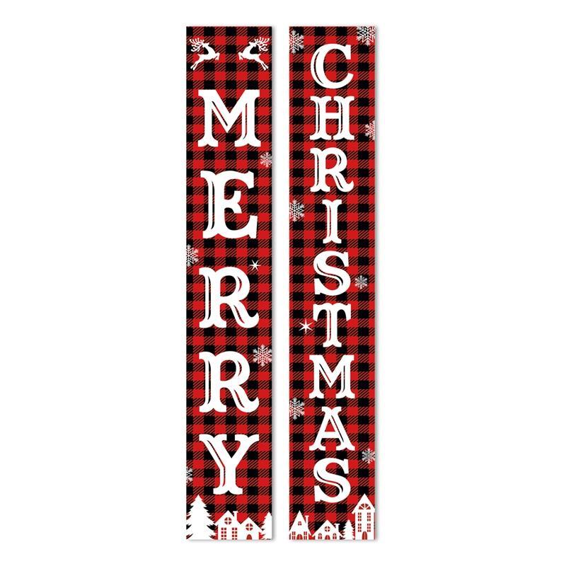 Christmas Door Banner,70.8 x 11.8 inchs Merry Christmas for Home 2024, Chritsmas New Year Nutcraker Door Hanging Flag Decoration