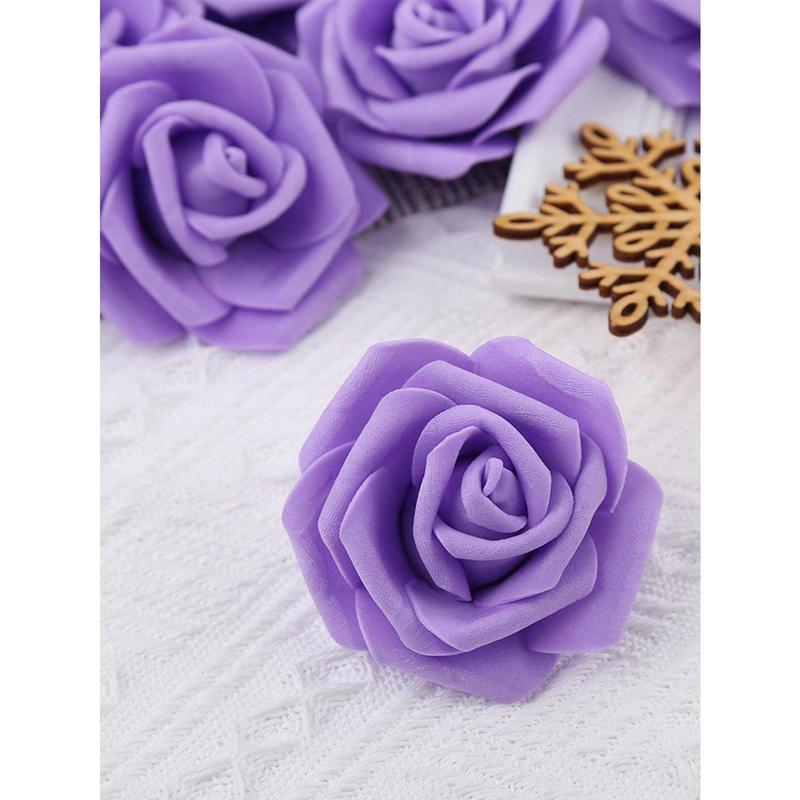 100Pcs Artificial Rose Flower Heads, Real Looking Foam Fake Roses For DIY Wedding Baby Shower Centerpieces Arrangements Party Tables Home Decorations- Inerc. shop