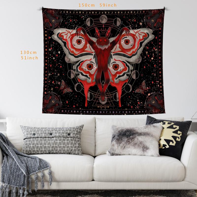 Butterfly Print Tapestry, Modern Gothic Style Hanging Blanket, Wall Hanging Decor for Home Living Room Bedroom Dorm