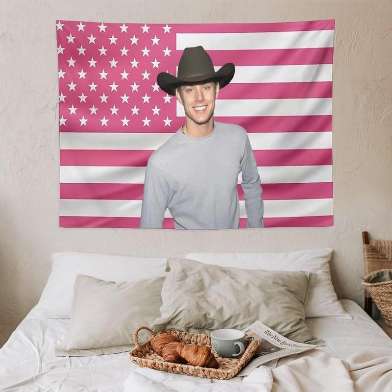 American Star Tapestry Jensen Flag Tapestry Suitable for College Dormitory Cave Bedroom Living Room Office Party Decoration Fans Gift, Ackles