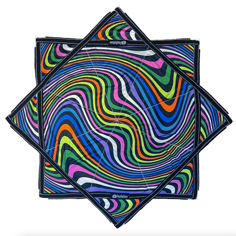 Spiral Rainbow Flow Star - UV REACTIVE W Different Print on Each Side