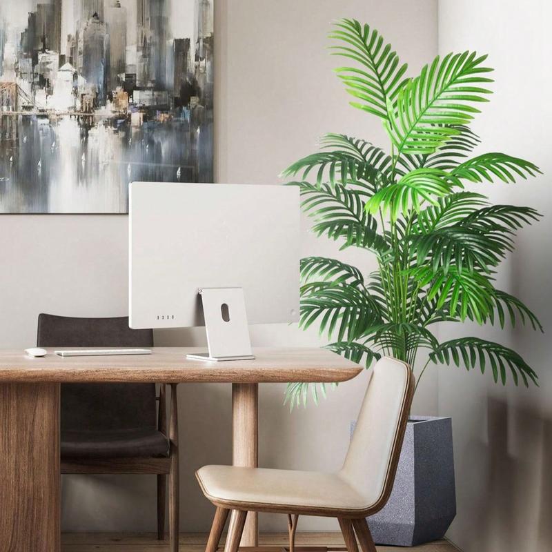 90cm-120cm Large Artificial Palm Tree, Simulated Green Plants, Plastic Turtle Back Bamboo, Large Leaf Schefflera,Tropical Fake Iron Tree,suitable For Home,Office, Party, Outdoor Decoration,FakePlants,Fall Decor,Room,Desk,Garden Decor,Room Decoration Stuff