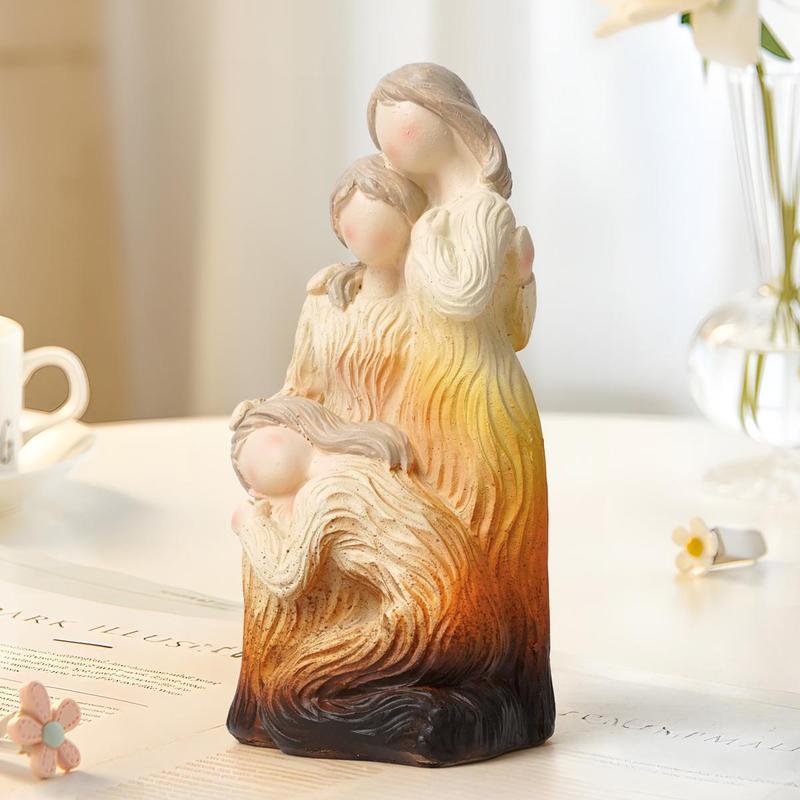 Resin Three Sisters Design Decorations, 1 Count Creative Family Series Statues, Exquisite Desktop Ornaments for Home & Office