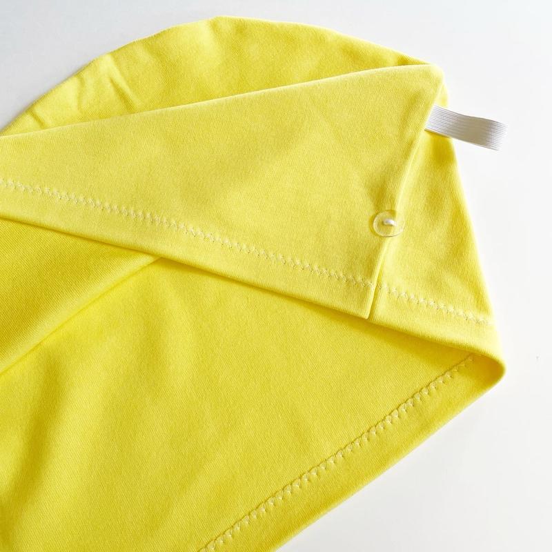 T-shirt Hair Towel, Curly Hair Plopping Towel, Handmade Cotton Lightweight Gift Traditional, Yellow