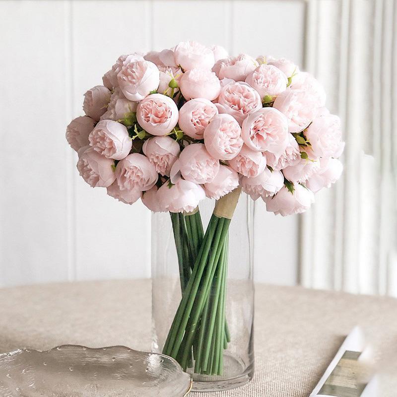 Artificial Peony Flower, 3 Counts set Lifelike Romantic Faux Peony Flower, Decorative Flower for Home Party Wedding Dining Room Coffee Shop