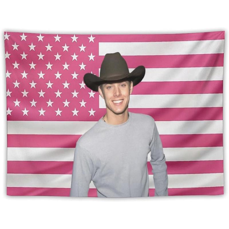 American Star Tapestry Jensen Flag Tapestry Suitable for College Dormitory Cave Bedroom Living Room Office Party Decoration Fans Gift, Ackles