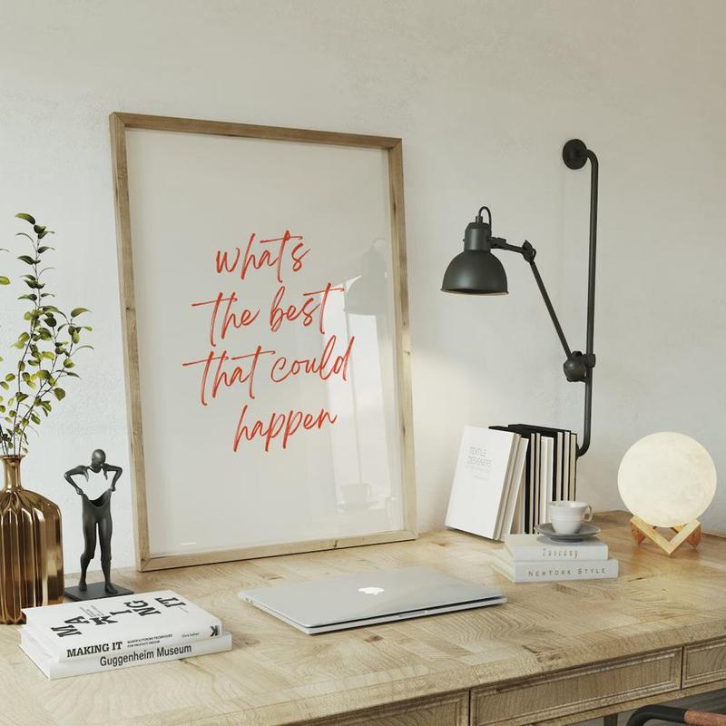 What The Best Could Happen Letter Print Unframed Painting, 1 Count Modern Encouragement Wall Art, Wall Decor for Home Living Room Bedroom