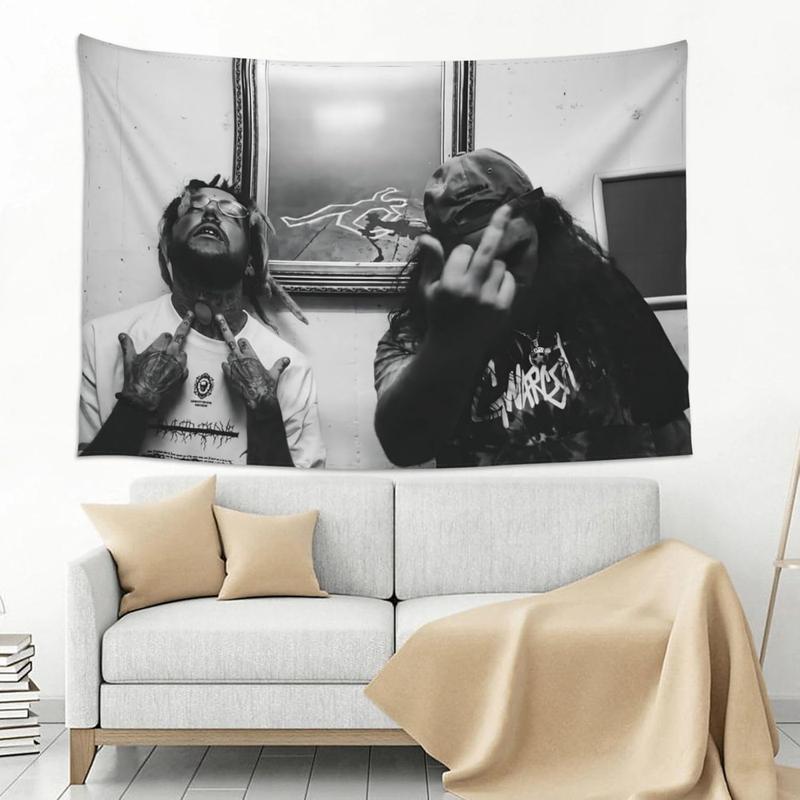 Suicide Music Boys Tapestry Wall Hanging For Bedroom Living Room Dormitory Aesthetic Blanket Home Decor Tapestries