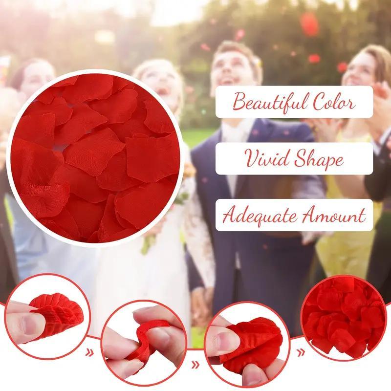 Artificial Rose Petals, 1000pcs set Romantic Night Rose Petals, Fake Rose Petals for Wedding & Party Table Decor, Home Decor Supplies for Festival