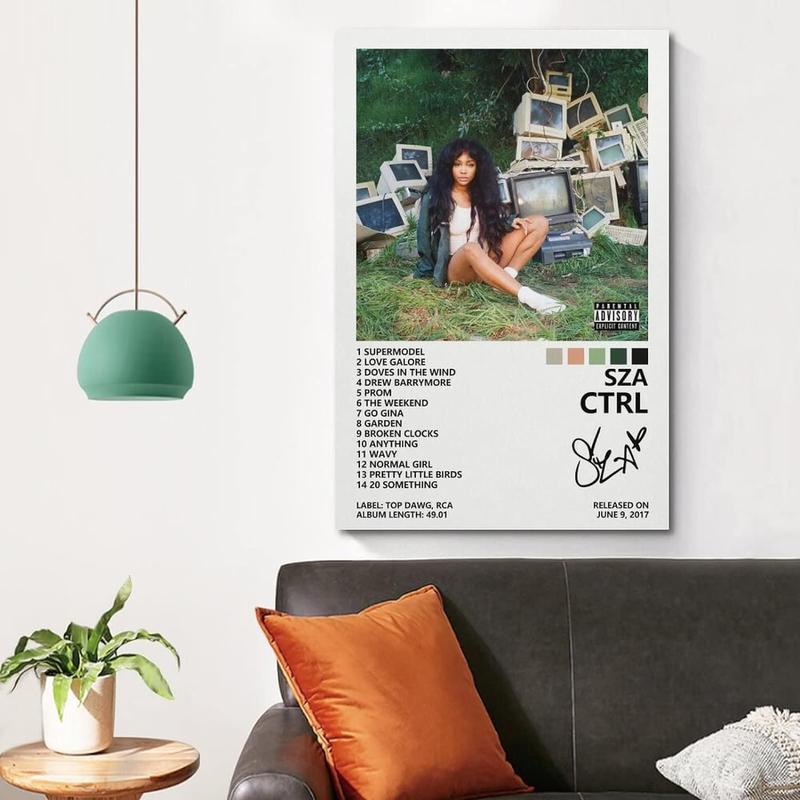 Sza Poster Ctrl Album Cover Poster for Bedroom Canvas Art Poster and Wall Decor Picture