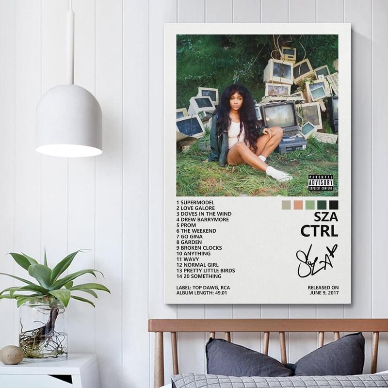 Sza Poster Ctrl Album Cover Poster for Bedroom Canvas Art Poster and Wall Decor Picture