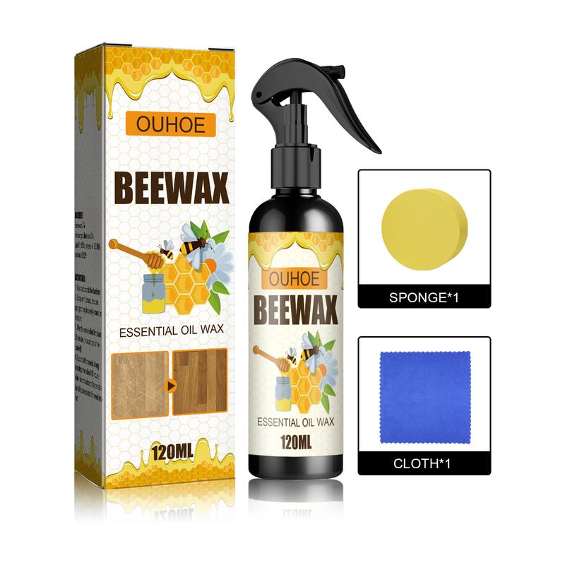 Beewax Floor Cleaner- Home Wooden and Furniture Polish and Clean Spray,Household Floor Essential Oil Wax,Smooth Light Protection