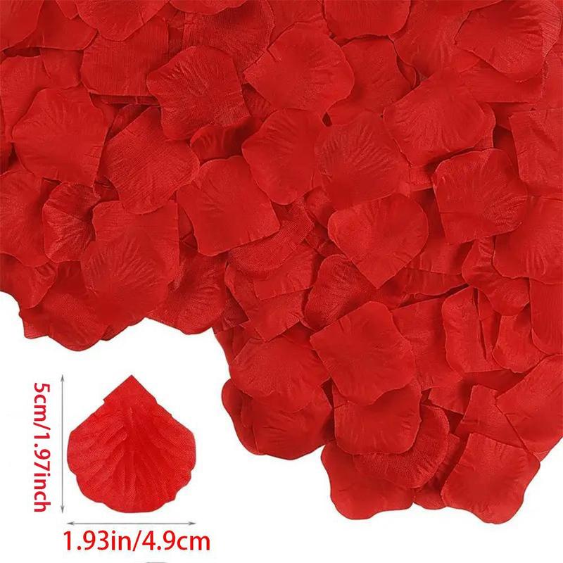 Artificial Rose Petals, 1000pcs set Romantic Night Rose Petals, Fake Rose Petals for Wedding & Party Table Decor, Home Decor Supplies for Festival