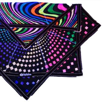 Spiral Rainbow Flow Star - UV REACTIVE W Different Print on Each Side