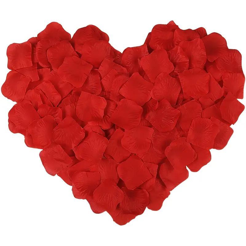 Artificial Rose Petals, 1000pcs set Romantic Night Rose Petals, Fake Rose Petals for Wedding & Party Table Decor, Home Decor Supplies for Festival