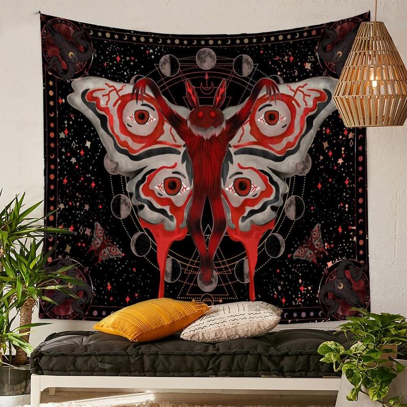 Butterfly Print Tapestry, Modern Gothic Style Hanging Blanket, Wall Hanging Decor for Home Living Room Bedroom Dorm