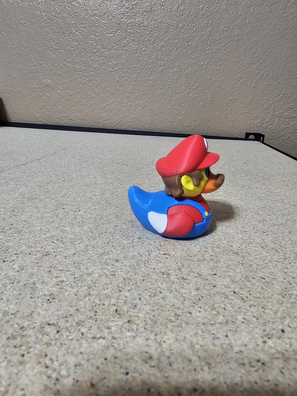 3D Printed Mario Figurine for Duck Collectors and More - Quirky Home Decor by Hex3D Multicolor Ornaments jeep duck