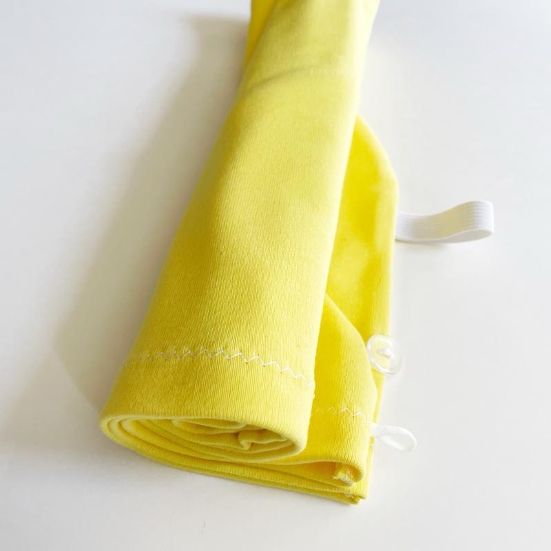 T-shirt Hair Towel, Curly Hair Plopping Towel, Handmade Cotton Lightweight Gift Traditional, Yellow