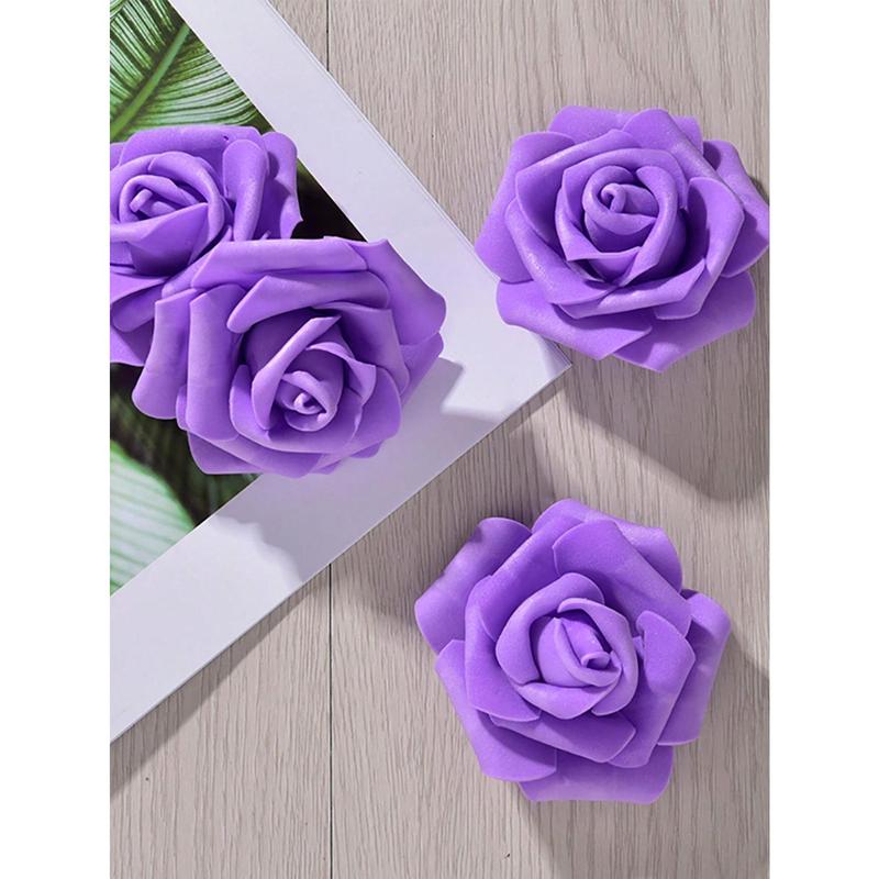 100Pcs Artificial Rose Flower Heads, Real Looking Foam Fake Roses For DIY Wedding Baby Shower Centerpieces Arrangements Party Tables Home Decorations- Inerc. shop