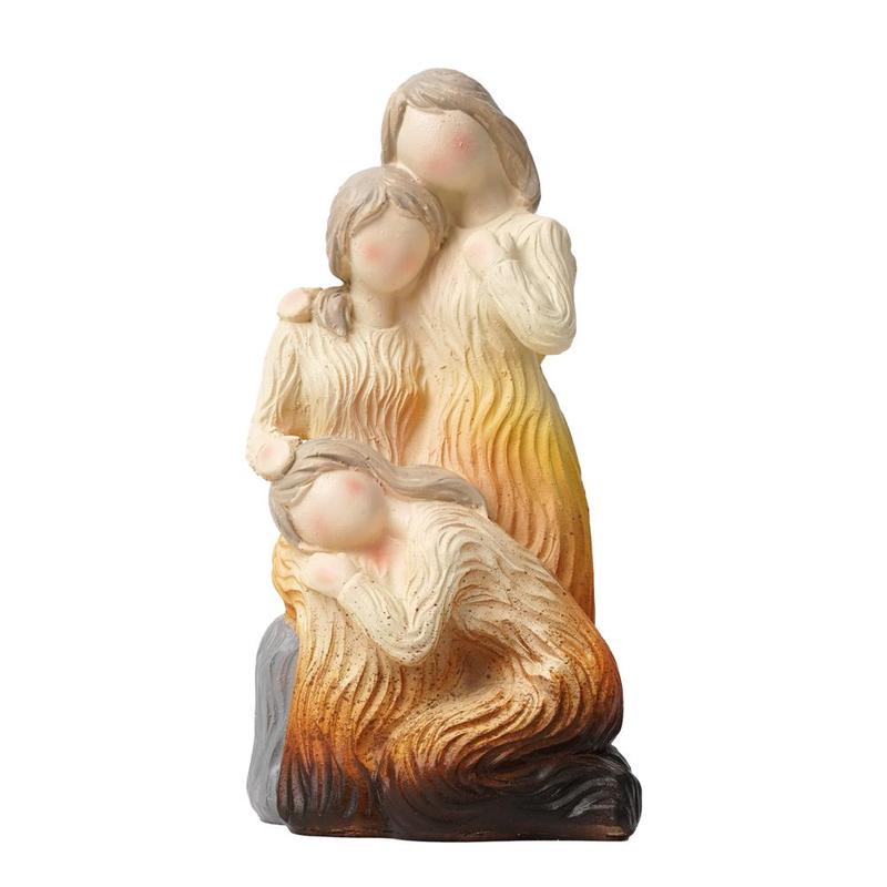 Resin Three Sisters Design Decorations, 1 Count Creative Family Series Statues, Exquisite Desktop Ornaments for Home & Office