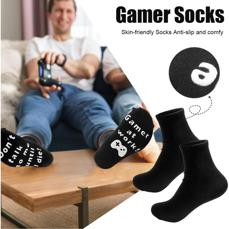 Gamer Gifts for Men Boyfriend Teenage Boy Birthday Christmas Gifts Box- Easter Basket Stuff  Room Decor Gaming Gift for Man Him Video  Lover (Gamer Tumbler+Pillow Cover+Socks+Stainless Sign)