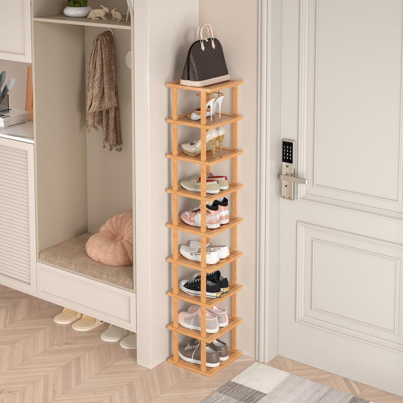 Multi-layer Shoe Rack, 1 Count Easy Assembly Furniture for Home, Bamboo Large Capacity Shoe Storage Rack, Shoe Storage Organizer for Home Entryway, Shoe Rack Organizer, Summer Gift, Unique Furniture for Bedroom