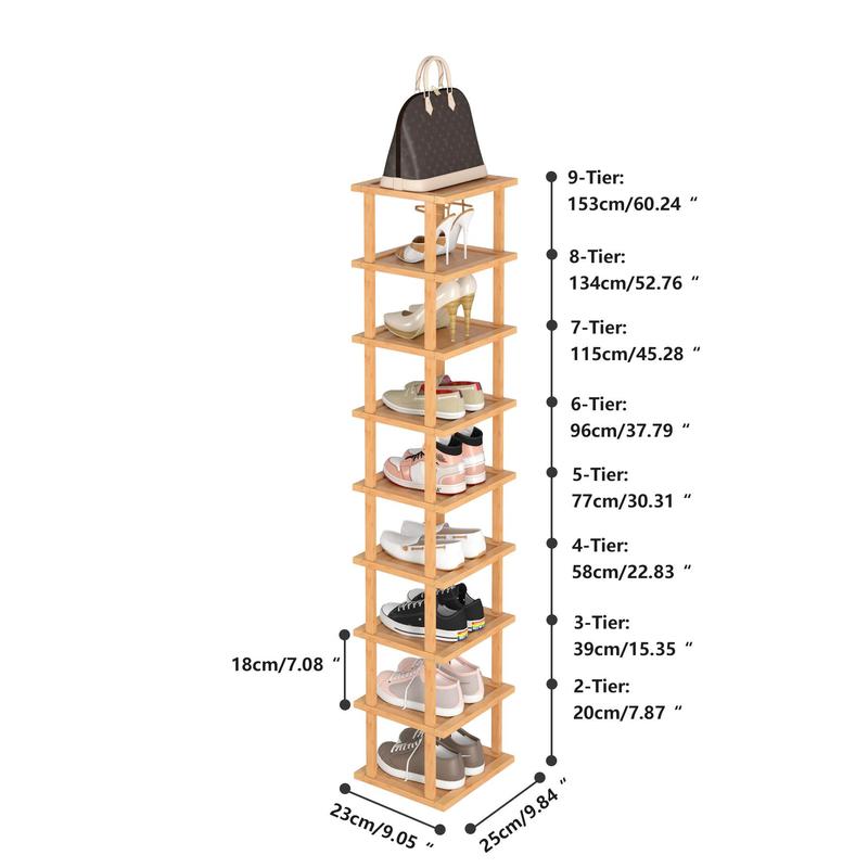 Multi-layer Shoe Rack, 1 Count Easy Assembly Furniture for Home, Bamboo Large Capacity Shoe Storage Rack, Shoe Storage Organizer for Home Entryway, Shoe Rack Organizer, Summer Gift, Unique Furniture for Bedroom