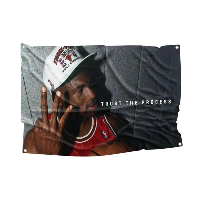 Trust The Process 3x5ft Basketball Fan Wall Flag - Motivational College Dorm and Bedroom Banner