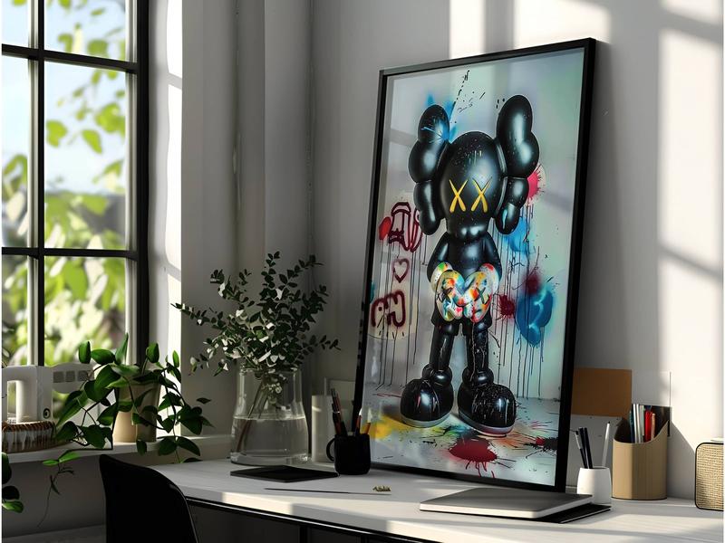 Hypebeast Graffiti Poster Set 3, KAWS Printable Art, Figure Prints, Kaws Poster Print, Kaws Wall Art, Graffiti Color Kaws Print, Hip Hop Street Style, Modern Design, Gift For Him, Room Decor, Wall Art