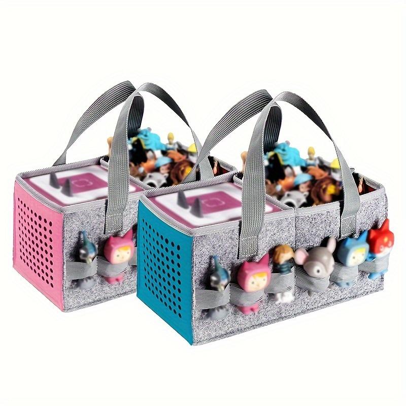 Carrying Case for Tonies Starter Set & Storage Bag for Tonies Figurine, Felt Cloth Musical Toy Folding Bag for Kids Toniebox Accessories Travel Carrying Bag with Handle for Toniebox