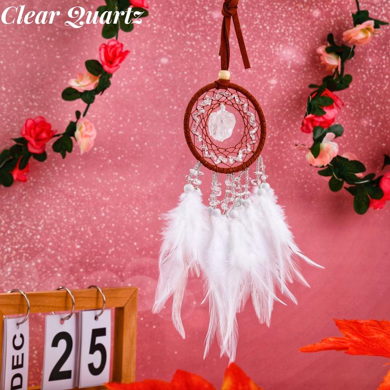 [Magic Crystal] Crystal Dream Catcher, Feather, Handmade, Over 30 Free Shipping, Chakra, Raw Crystal, 2024, Gift, Giftideas, Luxury, Energy, Yoga, Local Shipment, Free Storage Bag, Decoration Hanging Eye, Nature Ornaments Room Hangable, Halloween