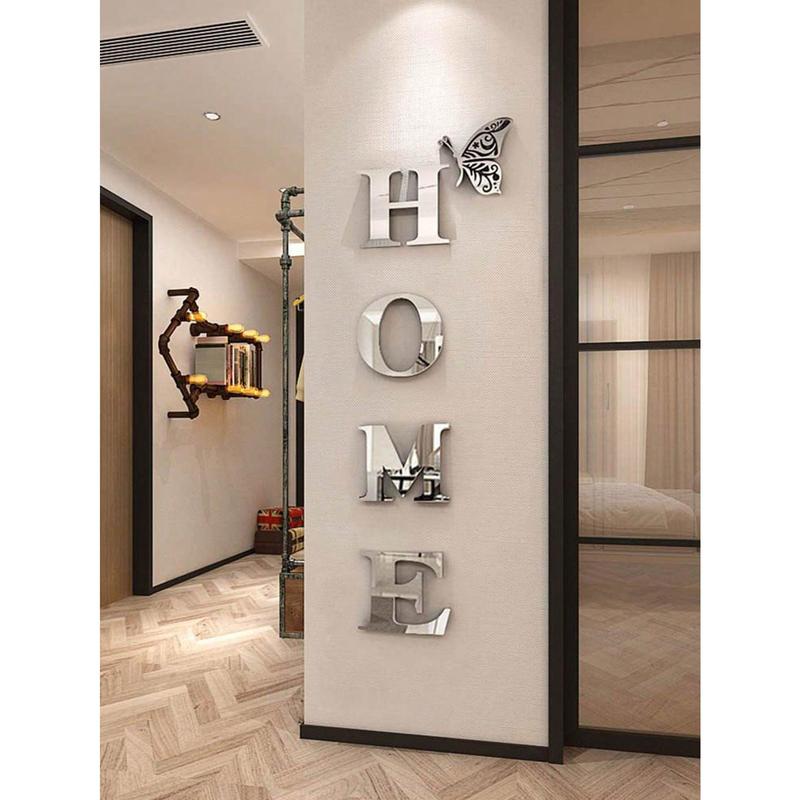 Home Acrylic 3d Mirror Wall Sticker With Slogan, Hallway And Entrance DecorBest For Wall Decor