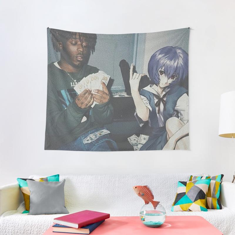 Rei Ayanami Thug Tapestry Korean Room Decor House Decorations Wall Hangings Decoration Home Decoration